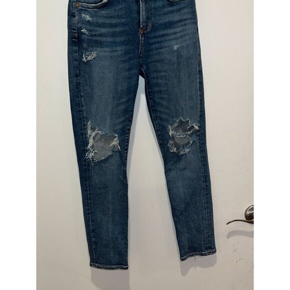 AGOLDE Sophie  Blue Premium Distressed Skinny Ankle Jeans Women's  Size 26 - Picture 5 of 11